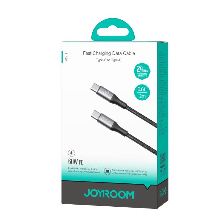 JOYROOM S-A28 Flash Series 60W 480Mbps Fast Charging Data Cable, Length: 2m, Type-C to Type-C Cable, Type-C to 8 Pin Cable, USB to Type-C Cable, USB to 8 Pin Cable