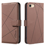 Capa de Telefone em Pele com Padrão Geométrico e RFID, Para iPhone 6 / 7 / 8 / SE, Para iPhone 13 Pro Max, Para iPhone 13 Pro, Para iPhone 12 / 12 Pro, Para iPhone 12 Pro Max, Para iPhone 11 Pro Max, Para iPhone 11, Para iPhone 11 Pro