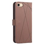 Capa de Telefone em Pele com Padrão Geométrico e RFID, Para iPhone 6 / 7 / 8 / SE, Para iPhone 13 Pro Max, Para iPhone 13 Pro, Para iPhone 12 / 12 Pro, Para iPhone 12 Pro Max, Para iPhone 11 Pro Max, Para iPhone 11, Para iPhone 11 Pro