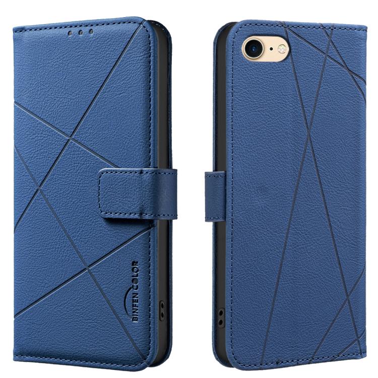 Capa de Telefone em Pele com Padrão Geométrico e RFID, Para iPhone 6 / 7 / 8 / SE, Para iPhone 13 Pro Max, Para iPhone 13 Pro, Para iPhone 12 / 12 Pro, Para iPhone 12 Pro Max, Para iPhone 11 Pro Max, Para iPhone 11, Para iPhone 11 Pro