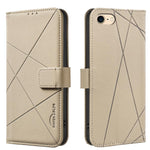 Capa de Telefone em Pele com Padrão Geométrico e RFID, Para iPhone 6 / 7 / 8 / SE, Para iPhone 13 Pro Max, Para iPhone 13 Pro, Para iPhone 12 / 12 Pro, Para iPhone 12 Pro Max, Para iPhone 11 Pro Max, Para iPhone 11, Para iPhone 11 Pro