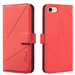 Capa de Telefone em Pele com Padrão Geométrico e RFID, Para iPhone 6 / 7 / 8 / SE, Para iPhone 13 Pro Max, Para iPhone 13 Pro, Para iPhone 12 / 12 Pro, Para iPhone 12 Pro Max, Para iPhone 11 Pro Max, Para iPhone 11, Para iPhone 11 Pro