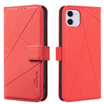 Capa de Telefone em Pele com Padrão Geométrico e RFID, Para iPhone 6 / 7 / 8 / SE, Para iPhone 13 Pro Max, Para iPhone 13 Pro, Para iPhone 12 / 12 Pro, Para iPhone 12 Pro Max, Para iPhone 11 Pro Max, Para iPhone 11, Para iPhone 11 Pro