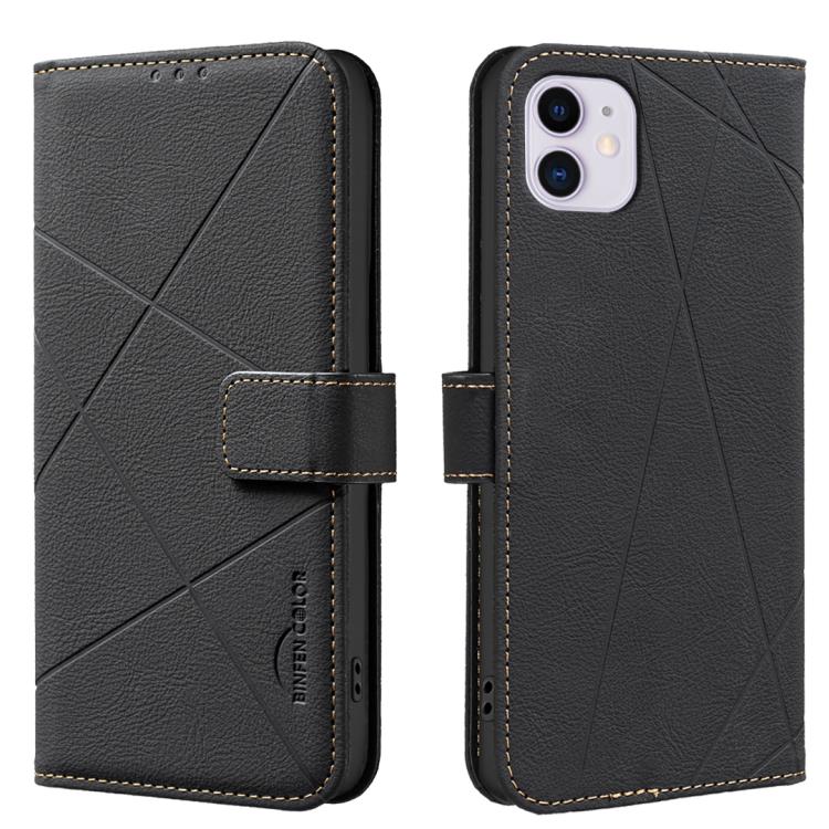 Capa de Telefone em Pele com Padrão Geométrico e RFID, Para iPhone 6 / 7 / 8 / SE, Para iPhone 13 Pro Max, Para iPhone 13 Pro, Para iPhone 12 / 12 Pro, Para iPhone 12 Pro Max, Para iPhone 11 Pro Max, Para iPhone 11, Para iPhone 11 Pro
