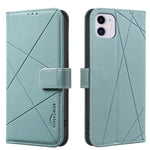 Capa de Telefone em Pele com Padrão Geométrico e RFID, Para iPhone 6 / 7 / 8 / SE, Para iPhone 13 Pro Max, Para iPhone 13 Pro, Para iPhone 12 / 12 Pro, Para iPhone 12 Pro Max, Para iPhone 11 Pro Max, Para iPhone 11, Para iPhone 11 Pro