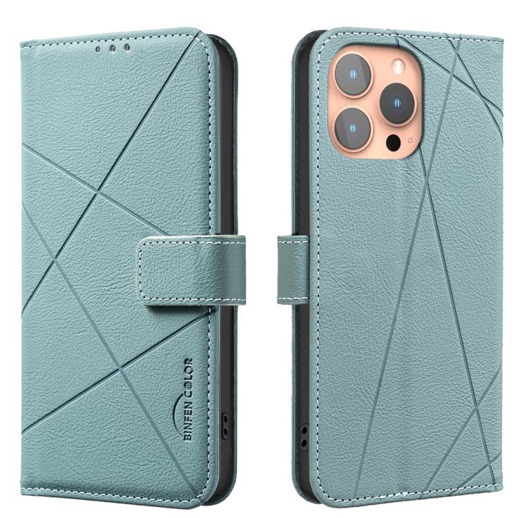 Capa de Telefone em Pele com Padrão Geométrico e RFID, Para iPhone 6 / 7 / 8 / SE, Para iPhone 13 Pro Max, Para iPhone 13 Pro, Para iPhone 12 / 12 Pro, Para iPhone 12 Pro Max, Para iPhone 11 Pro Max, Para iPhone 11, Para iPhone 11 Pro