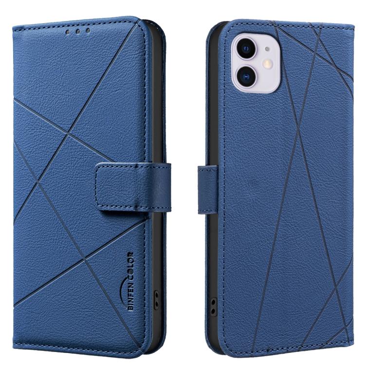 Capa de Telefone em Pele com Padrão Geométrico e RFID, Para iPhone 6 / 7 / 8 / SE, Para iPhone 13 Pro Max, Para iPhone 13 Pro, Para iPhone 12 / 12 Pro, Para iPhone 12 Pro Max, Para iPhone 11 Pro Max, Para iPhone 11, Para iPhone 11 Pro