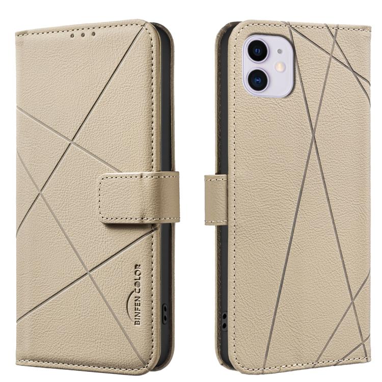 Capa de Telefone em Pele com Padrão Geométrico e RFID, Para iPhone 6 / 7 / 8 / SE, Para iPhone 13 Pro Max, Para iPhone 13 Pro, Para iPhone 12 / 12 Pro, Para iPhone 12 Pro Max, Para iPhone 11 Pro Max, Para iPhone 11, Para iPhone 11 Pro