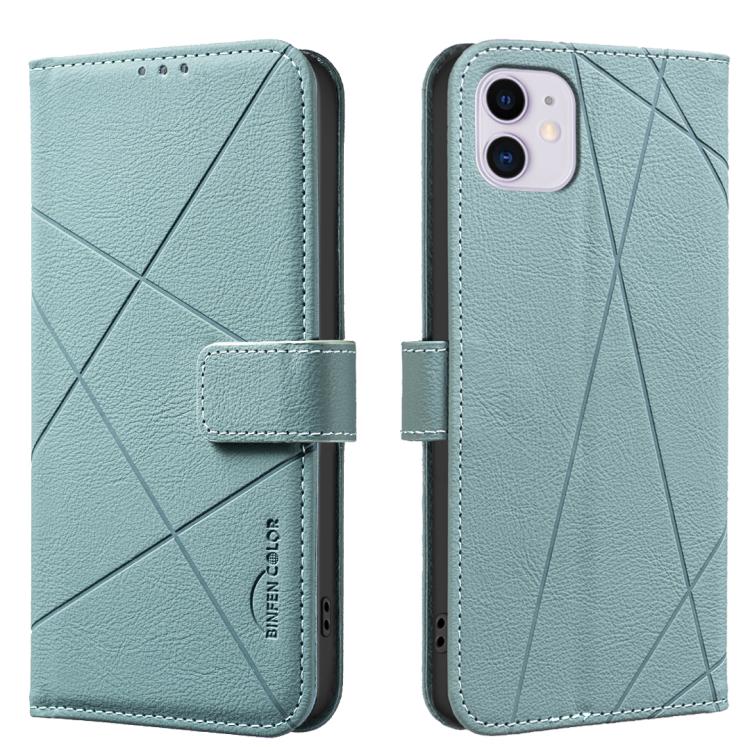 Capa de Telefone em Pele com Padrão Geométrico e RFID, Para iPhone 6 / 7 / 8 / SE, Para iPhone 13 Pro Max, Para iPhone 13 Pro, Para iPhone 12 / 12 Pro, Para iPhone 12 Pro Max, Para iPhone 11 Pro Max, Para iPhone 11, Para iPhone 11 Pro