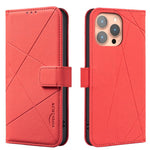 Capa de Telefone em Pele com Padrão Geométrico e RFID, Para iPhone 6 / 7 / 8 / SE, Para iPhone 13 Pro Max, Para iPhone 13 Pro, Para iPhone 12 / 12 Pro, Para iPhone 12 Pro Max, Para iPhone 11 Pro Max, Para iPhone 11, Para iPhone 11 Pro