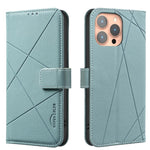 Capa de Telefone em Pele com Padrão Geométrico e RFID, Para iPhone 6 / 7 / 8 / SE, Para iPhone 13 Pro Max, Para iPhone 13 Pro, Para iPhone 12 / 12 Pro, Para iPhone 12 Pro Max, Para iPhone 11 Pro Max, Para iPhone 11, Para iPhone 11 Pro