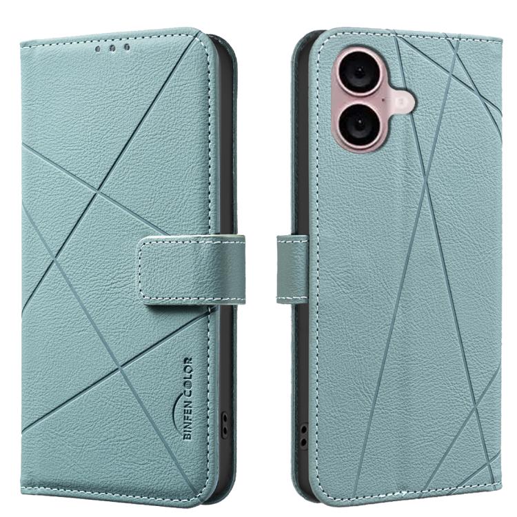 Capa de Telefone em Pele com Padrão Geométrico e RFID, Para iPhone 16e / 17e, Para iPhone 17 Pro Max, Para iPhone 17 Pro, Para iPhone 17, Para iPhone Air, Para iPhone 16 Pro Max, Para iPhone 16 Pro, Para iPhone 16 Plus