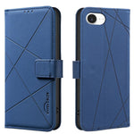 Capa de Telefone em Pele com Padrão Geométrico e RFID, Para iPhone 16e / 17e, Para iPhone 17 Pro Max, Para iPhone 17 Pro, Para iPhone 17, Para iPhone Air, Para iPhone 16 Pro Max, Para iPhone 16 Pro, Para iPhone 16 Plus