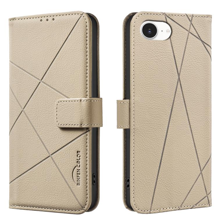 Capa de Telefone em Pele com Padrão Geométrico e RFID, Para iPhone 16e / 17e, Para iPhone 17 Pro Max, Para iPhone 17 Pro, Para iPhone 17, Para iPhone Air, Para iPhone 16 Pro Max, Para iPhone 16 Pro, Para iPhone 16 Plus