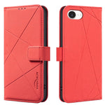Capa de Telefone em Pele com Padrão Geométrico e RFID, Para iPhone 16e / 17e, Para iPhone 17 Pro Max, Para iPhone 17 Pro, Para iPhone 17, Para iPhone Air, Para iPhone 16 Pro Max, Para iPhone 16 Pro, Para iPhone 16 Plus