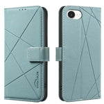 Capa de Telefone em Pele com Padrão Geométrico e RFID, Para iPhone 16e / 17e, Para iPhone 17 Pro Max, Para iPhone 17 Pro, Para iPhone 17, Para iPhone Air, Para iPhone 16 Pro Max, Para iPhone 16 Pro, Para iPhone 16 Plus