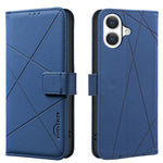 Capa de Telefone em Pele com Padrão Geométrico e RFID, Para iPhone 16e / 17e, Para iPhone 17 Pro Max, Para iPhone 17 Pro, Para iPhone 17, Para iPhone Air, Para iPhone 16 Pro Max, Para iPhone 16 Pro, Para iPhone 16 Plus