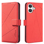 Capa de Telefone em Pele com Padrão Geométrico e RFID, Para iPhone 16e / 17e, Para iPhone 17 Pro Max, Para iPhone 17 Pro, Para iPhone 17, Para iPhone Air, Para iPhone 16 Pro Max, Para iPhone 16 Pro, Para iPhone 16 Plus