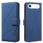 Capa de Telefone em Pele com Padrão Geométrico e RFID, Para iPhone 16e / 17e, Para iPhone 17 Pro Max, Para iPhone 17 Pro, Para iPhone 17, Para iPhone Air, Para iPhone 16 Pro Max, Para iPhone 16 Pro, Para iPhone 16 Plus
