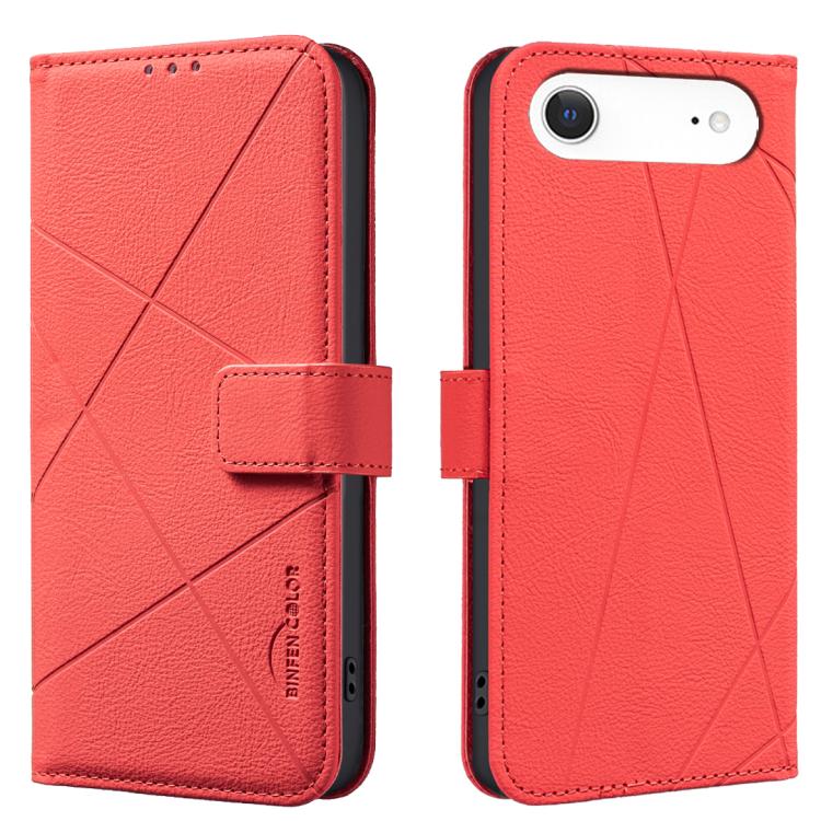 Capa de Telefone em Pele com Padrão Geométrico e RFID, Para iPhone 16e / 17e, Para iPhone 17 Pro Max, Para iPhone 17 Pro, Para iPhone 17, Para iPhone Air, Para iPhone 16 Pro Max, Para iPhone 16 Pro, Para iPhone 16 Plus