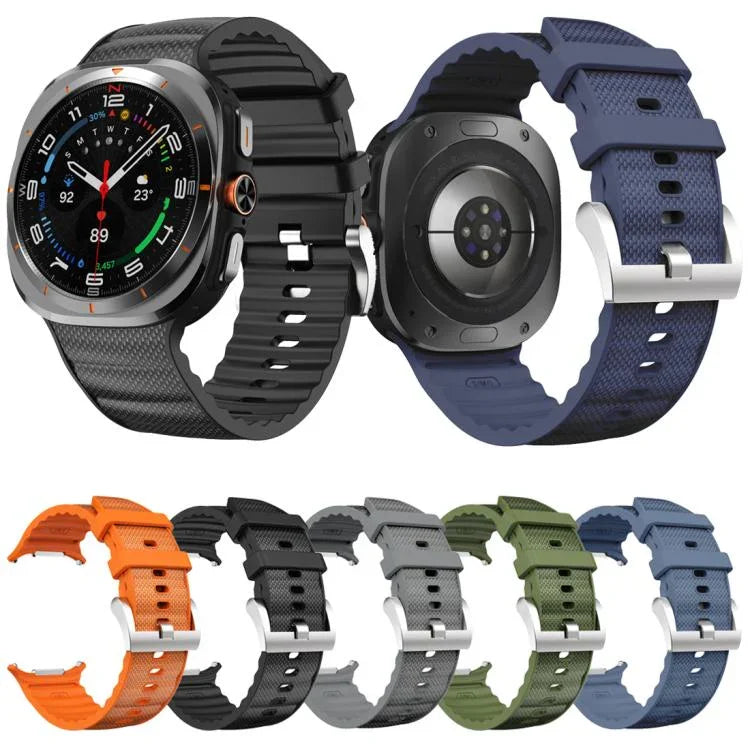 Pulseira de Relógio Desportiva de Silicone de Cor Sólida, Para Samsung Galaxy Watch Ultra 47mm / Ultra 2025