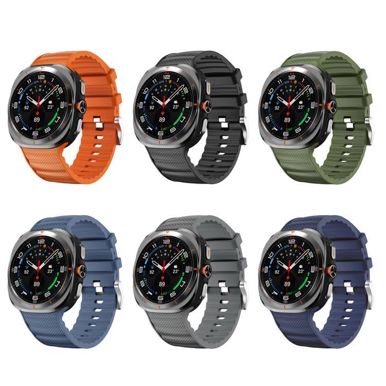Pulseira de Relógio Desportiva de Silicone de Cor Sólida, Para Samsung Galaxy Watch Ultra 47mm / Ultra 2025