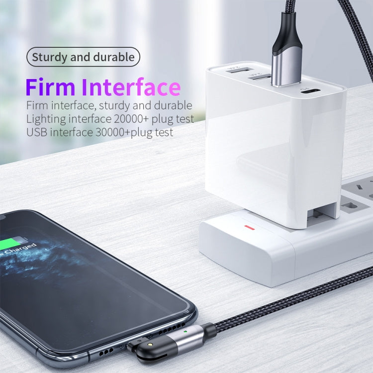 Cabo de Carregamento USB 2.4A para 8 Pinos com Cotovelo Giratório a 180 Graus, 1.2m 8 Pinos, 2m 8 Pinos