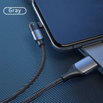 Cabo de Carregamento USB 2.4A para 8 Pinos com Cotovelo Giratório a 180 Graus, 1.2m 8 Pinos, 2m 8 Pinos