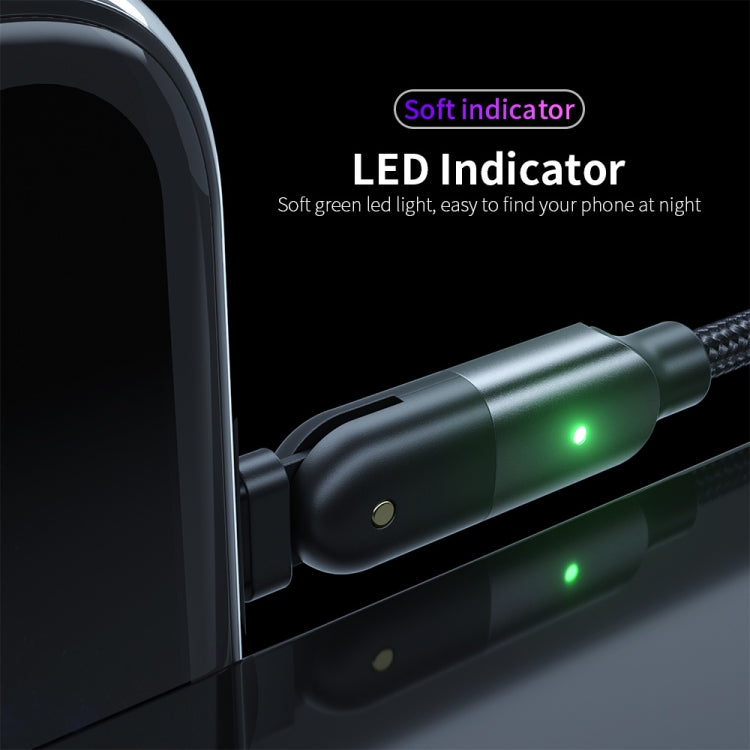 Cabo de Carregamento USB 2.4A para 8 Pinos com Cotovelo Giratório a 180 Graus, 1.2m 8 Pinos, 2m 8 Pinos