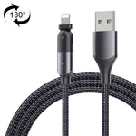 Cabo de Carregamento USB 2.4A para 8 Pinos com Cotovelo Giratório a 180 Graus, 1.2m 8 Pinos, 2m 8 Pinos