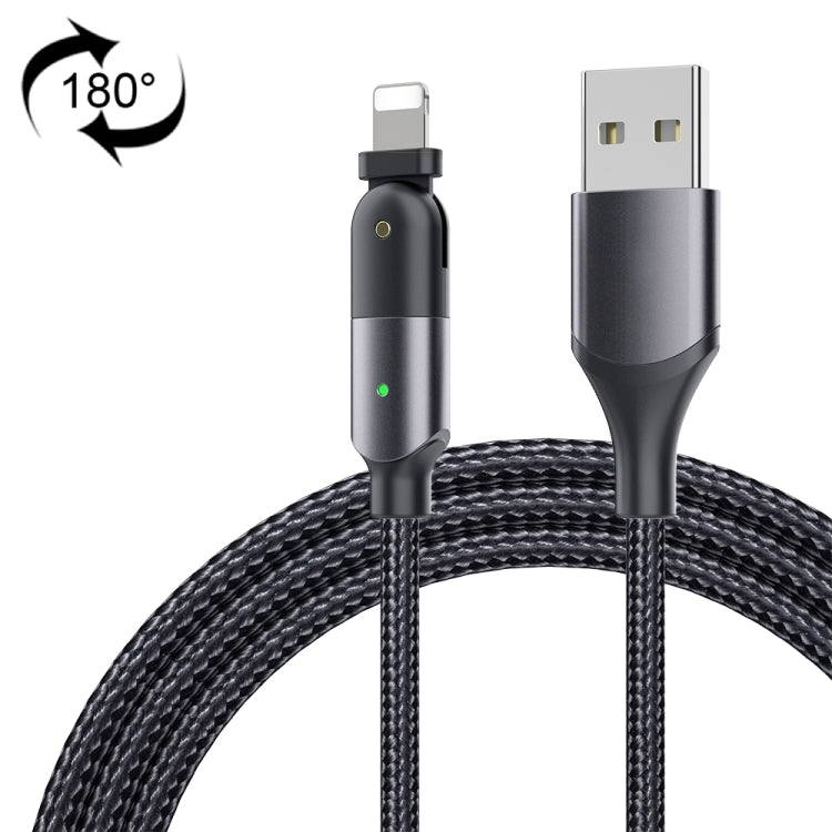 Cabo de Carregamento USB 2.4A para 8 Pinos com Cotovelo Giratório a 180 Graus, 1.2m 8 Pinos, 2m 8 Pinos