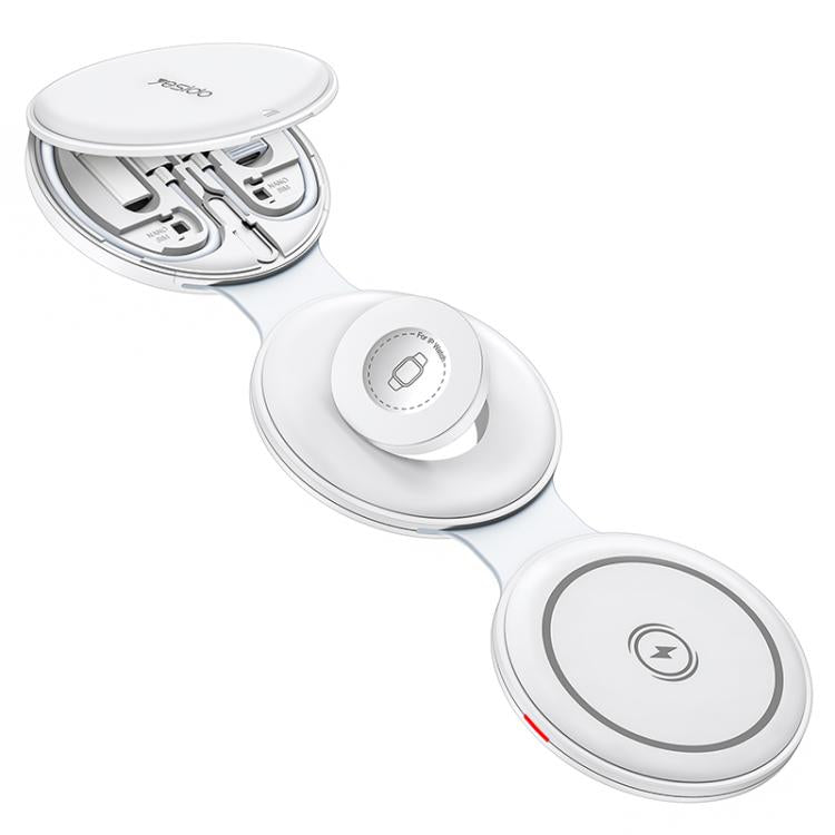 Yesido DS29 Carregador Sem Fios Dobrável 5 em 1 para Telemóvel / Relógio / Auriculares, DS29