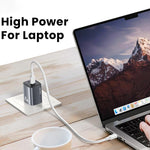 USAMS CC306 T66 Carregador Rápido GaN 45W Dual USB-C / Type-C, Ficha US, CC306