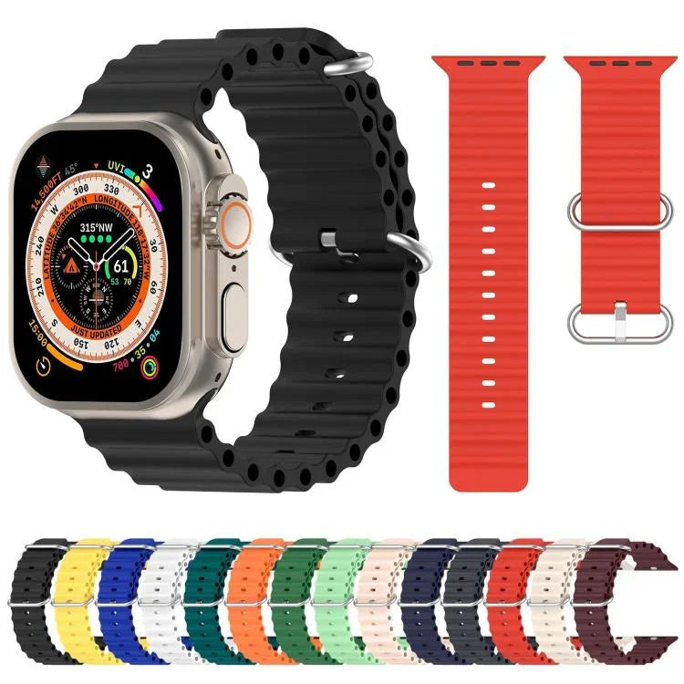 Pulseira de Silicone Oceano xDfind, para Apple Watch 46mm / 49mm / 45mm / 44mm, para Apple Watch 42mm / 41mm / 40mm / 38mm