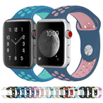 Pulseira Desportiva de Silicone Bicolor xDfind, para Apple Watch 46mm / 49mm / 45mm / 44mm, para Apple Watch 42mm / 41mm / 40mm / 38mm