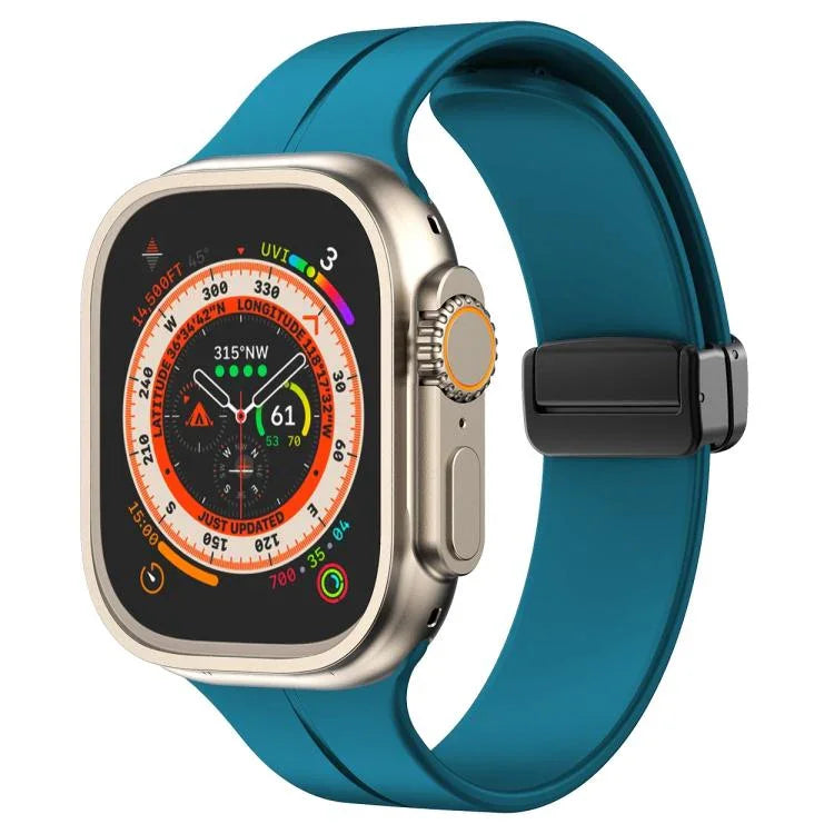 Pulseira de Silicone com Fivela Magnética de Cor Sólida xDfind, para Apple Watch 46mm / 49mm / 45mm / 44mm, para Apple Watch 42mm / 41mm / 40mm / 38mm
