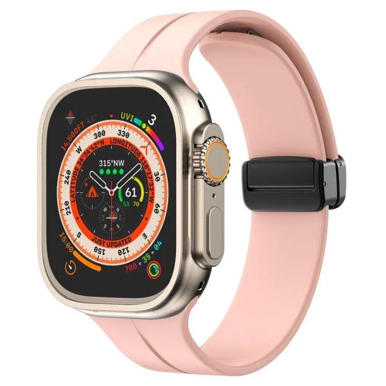 Pulseira de Silicone com Fivela Magnética de Cor Sólida xDfind, para Apple Watch 46mm / 49mm / 45mm / 44mm, para Apple Watch 42mm / 41mm / 40mm / 38mm