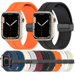 Pulseira de Silicone com Fivela Magnética de Cor Sólida xDfind, para Apple Watch 46mm / 49mm / 45mm / 44mm, para Apple Watch 42mm / 41mm / 40mm / 38mm