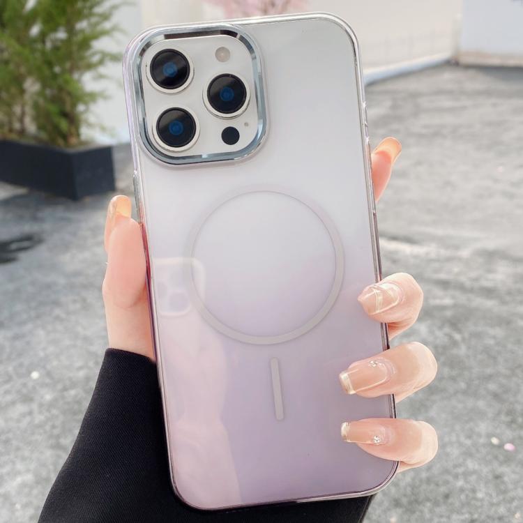 Metal Lens Frame Gradient PC MagSafe Phone Case, For iPhone 13 Pro