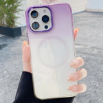 Metal Lens Frame Gradient PC MagSafe Phone Case, For iPhone 13 Pro