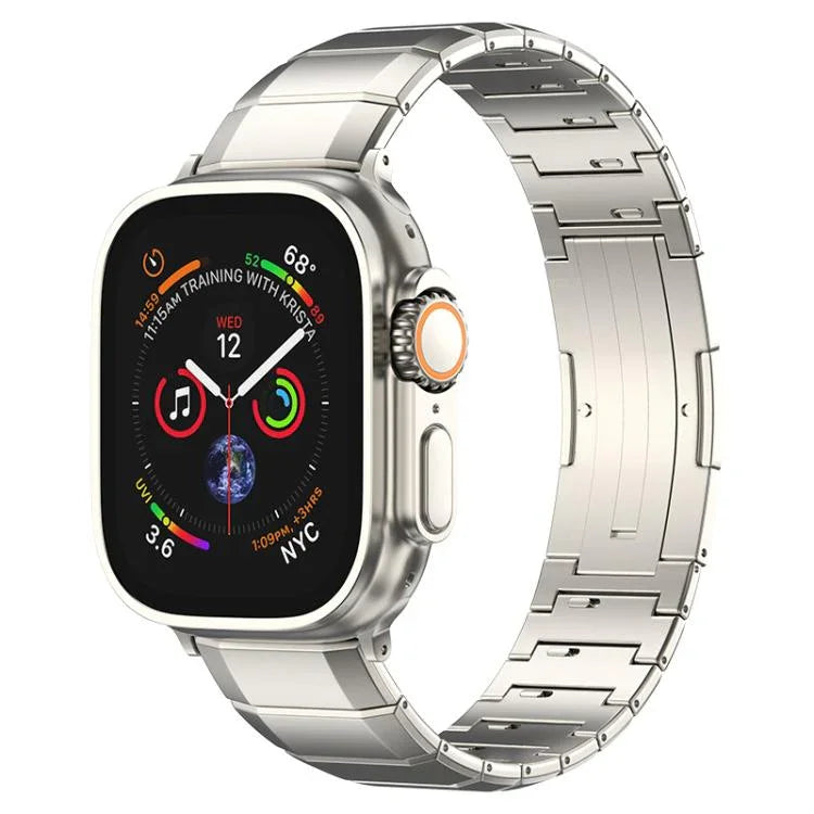Pulseira com Fivela de Titânio Puro de Uma Conta, para Apple Watch 46mm / 49mm / 45mm / 44mm, para Apple Watch 42mm / 41mm / 40mm / 38mm