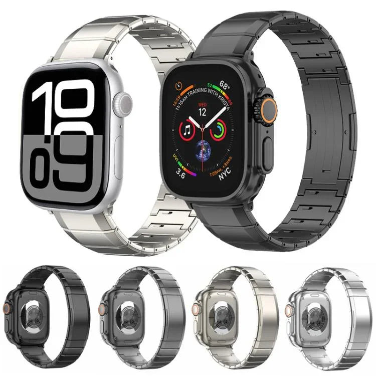 Pulseira com Fivela de Titânio Puro de Uma Conta, para Apple Watch 46mm / 49mm / 45mm / 44mm, para Apple Watch 42mm / 41mm / 40mm / 38mm