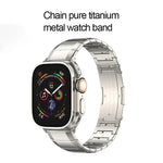 Pulseira com Fivela de Titânio Puro de Uma Conta, para Apple Watch 46mm / 49mm / 45mm / 44mm, para Apple Watch 42mm / 41mm / 40mm / 38mm
