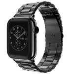 Pulseira de Aço Inoxidável com Fivela Dobrada e Três Contas xDfind, para Apple Watch 46mm / 49mm / 45mm / 44mm, para Apple Watch 42mm / 41mm / 40mm / 38mm