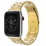Pulseira de Aço Inoxidável com Fivela Dobrada e Três Contas xDfind, para Apple Watch 46mm / 49mm / 45mm / 44mm, para Apple Watch 42mm / 41mm / 40mm / 38mm