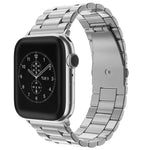 Pulseira de Aço Inoxidável com Fivela Dobrada e Três Contas xDfind, para Apple Watch 46mm / 49mm / 45mm / 44mm, para Apple Watch 42mm / 41mm / 40mm / 38mm