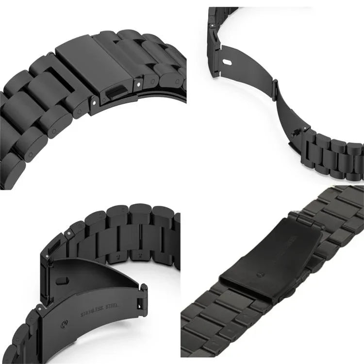 Pulseira de Aço Inoxidável com Fivela Dobrada e Três Contas xDfind, para Apple Watch 46mm / 49mm / 45mm / 44mm, para Apple Watch 42mm / 41mm / 40mm / 38mm