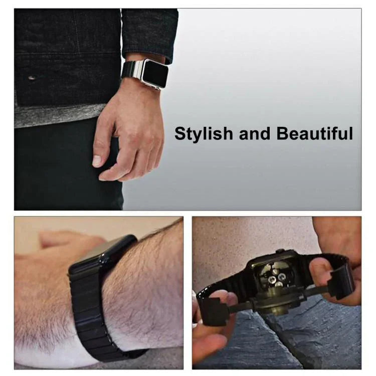 Pulseira de Aço Inoxidável com Uma Conta xDfind, para Apple Watch 46mm / 49mm / 45mm / 44mm, para Apple Watch 42mm / 41mm / 40mm / 38mm