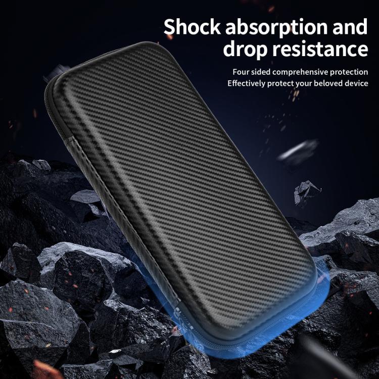 Bolsa de Armazenamento Anti-Choque com Cobertura Completa em Fibra de Carbono, Para Nintendo Switch 2