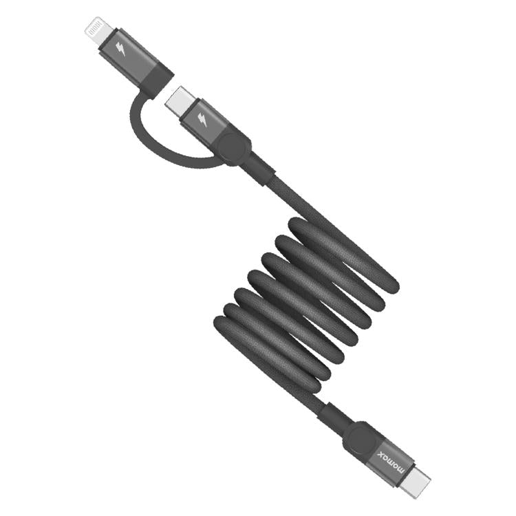 Momax Mag.Link Duo Magnético 60W USB-C / Type-C para USB-C / Type-C / Cabo de Dados 8 Pinos, DC58 1m, DL58 60W 1m